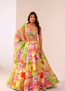 Vibrant Floral Lehenga Choli Set
