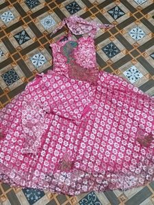 Pink Embellished Peacock Lehenga Choli