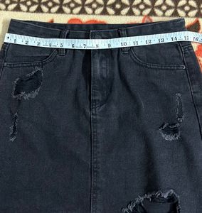Branded Denim Skirt