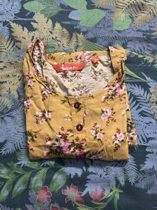 Charming Floral Print short Kurti