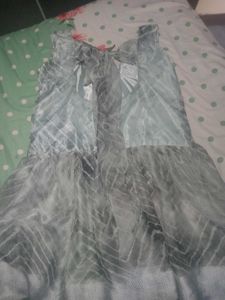 Grey Tie-Dye Saree