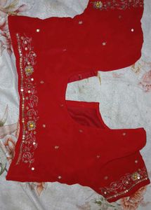 Red Blouse 👚 Big Back