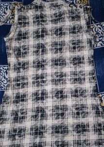 Plaid Button-Down Top
