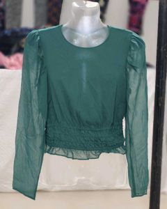 Express green top