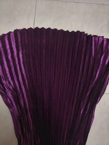 Elegant Purple Pleated Midi Skirt