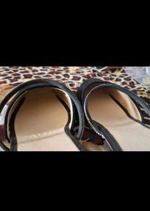 Black Mules with Rhinestone Strap