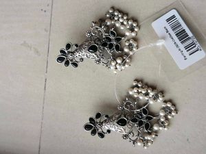 Designer Oxidized Earrings with Pearls