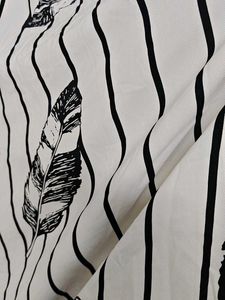 White Black Printed Maxi Dress