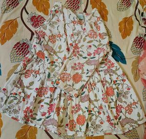 Floral Print Tiered Mini Dress