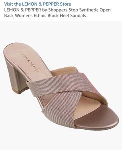 Lemon &amp; Pepper Block Heels