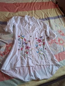 White Printed Kurta