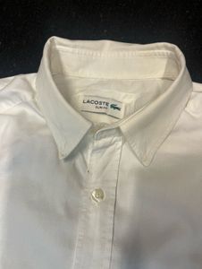 Lacoste White Button-Down Shirt