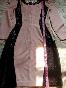 Elegant Sequin Panel Sheath Dress