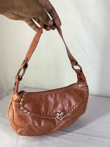 Vintage Y2K ISSAC Tan Leather Hobo Bag