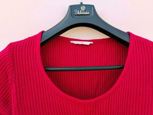 Women Pink Crop Pullover