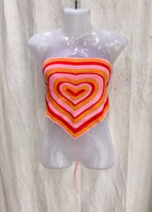 25138. Crocheted Heart Halter Top