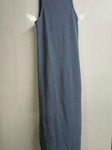 Striped Sleeveless Maxi Dress