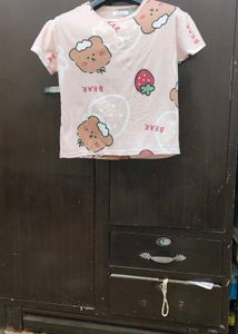 Cute Bear Print Tee