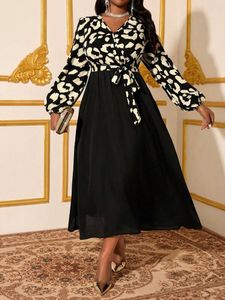 Chic Leopard Print Midi Dress (first pic is inspo)