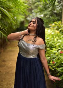Sparkly Off-Shoulder Gown