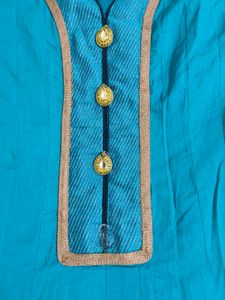 Teal Anarkali Top with Dupatta