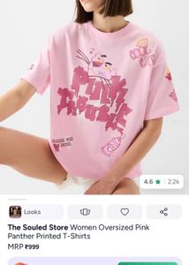 Pink Panther Graphic T-Shirt by the souled store