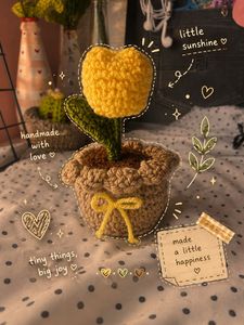 Yellow Tulip Flower Pot
