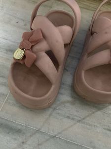 Cute Pink Sandals with Bow Detail