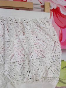 (1416)White Lace Shorts