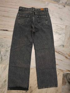 Stylish Grey Wash Wide Leg Jeans