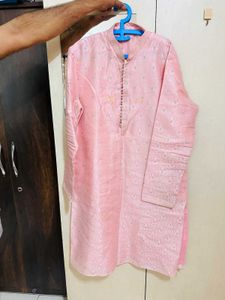 wedding pink kurta one time used