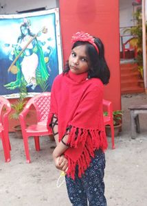 Red Knitted Poncho
