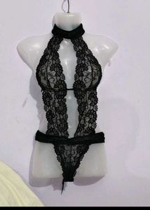 Elegant Black Lace Bodysuit