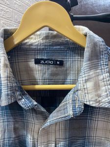 unisex zudio aesthetic Plaid  Shirt