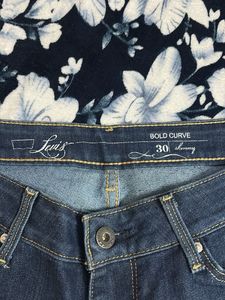 ankle length dark wash denim jeans