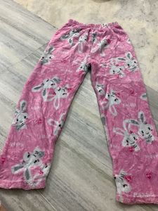 Cozy Pink Rabbit Pajama Pants