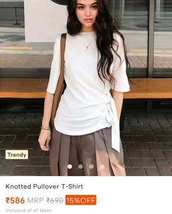 knotted pullover tshirt