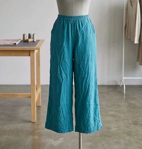 Comfortable Teal Wide-Leg Pants
