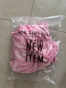 Pink Tie On Front Dress, New With Tag