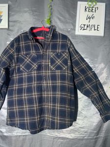 Men's Blue Plaid Flannel Shirt