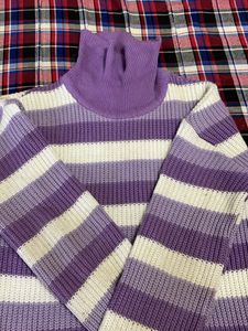Striped Turtleneck Sweater