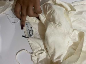zara Elegant White Halter Neck Dress