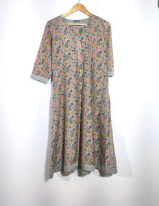 Grey Printed Kurti For Women
