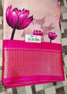 Elegant Pink Lotus Saree