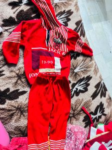 Boys Red Knit Set