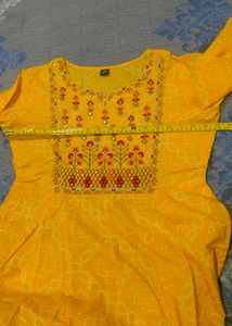 Vibrant Yellow Ethnic Kurta Set with Dupatta
