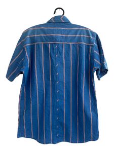 Blue Striped Short Sleeve Shirt