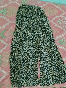 Leopard Print Wide Leg Pants