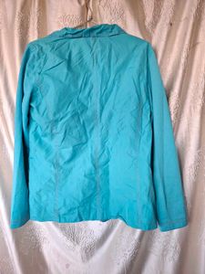 Blue Floral Embroidered Jacket