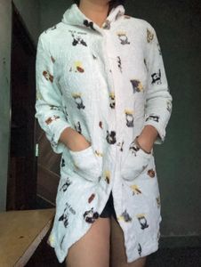Cozy Animal Print Hooded Robe